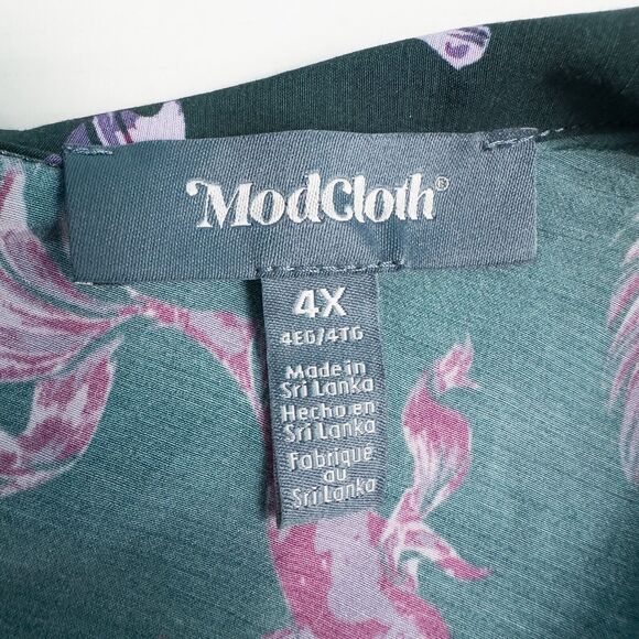 ModCloth Passing Through a Dream Top Emerald Koi Fish Womens 4X Novelty Print - Picture 3 of 13